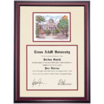 Texas A&M Premier the Academic Building Diploma Frame